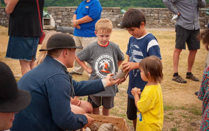 boys with re-enactor