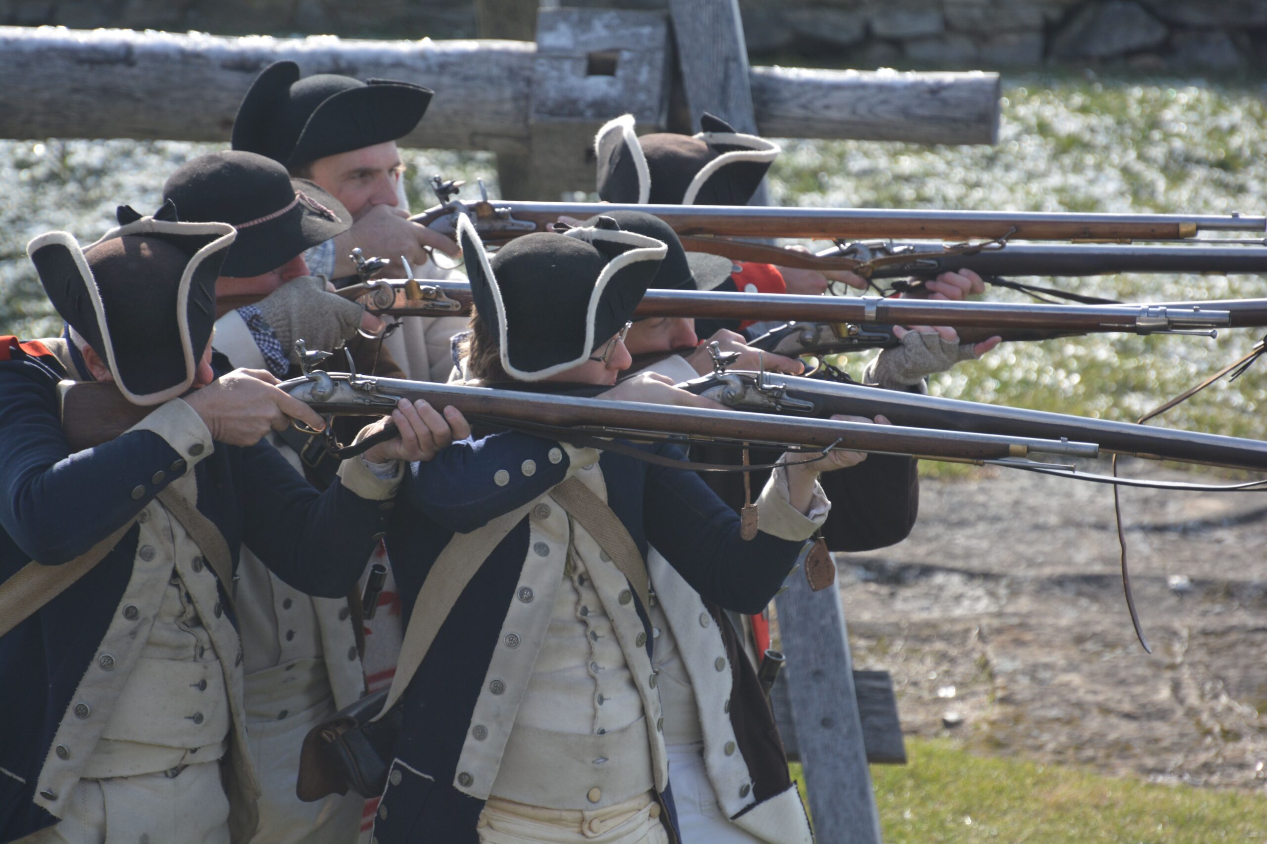 soldiers firing muskets