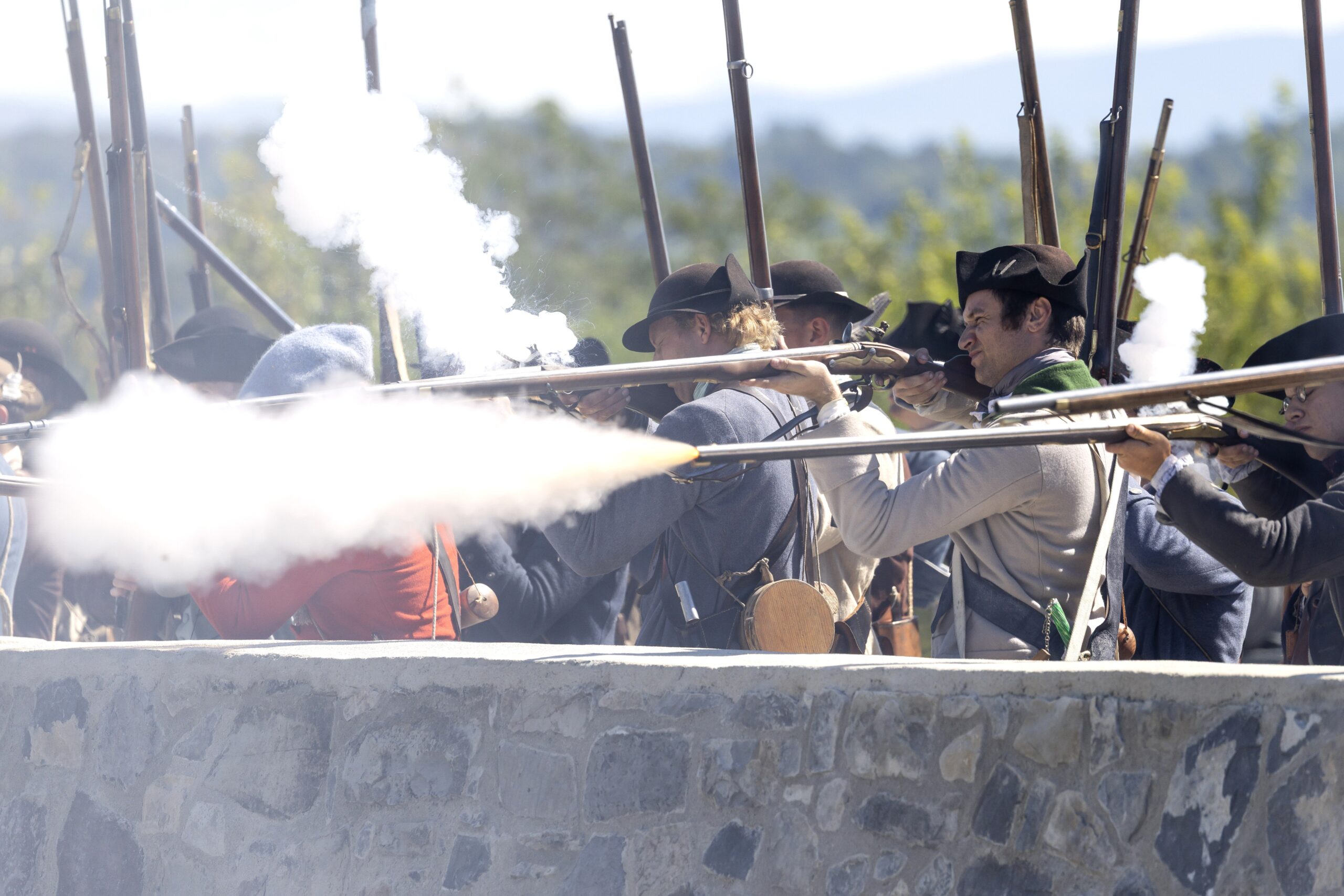 soldiers firing muskets