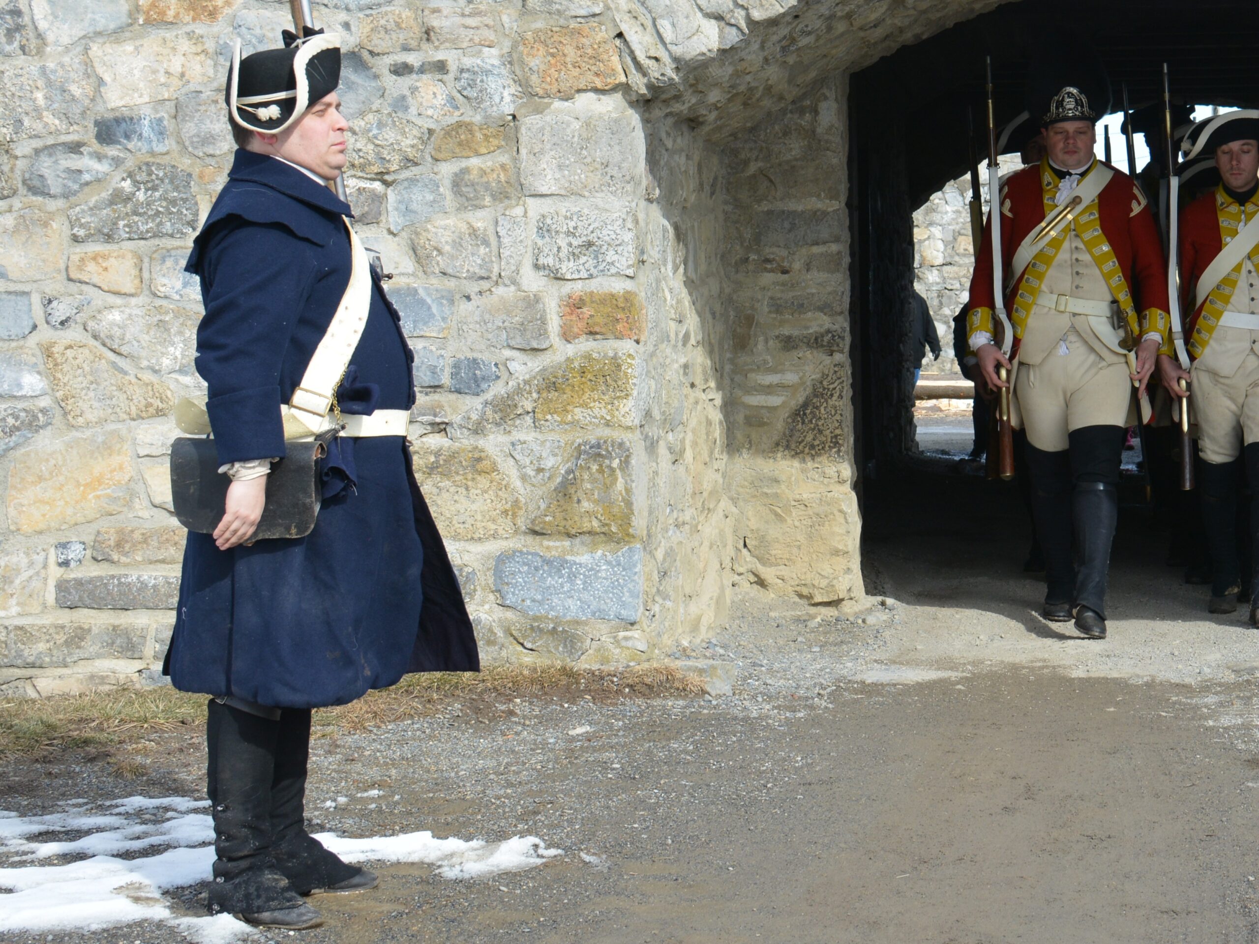Interpreter wearing a watchcoat